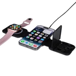 BOLERO - @memorii 2 in 1 Wireless Charger with Multi Cable Set Black