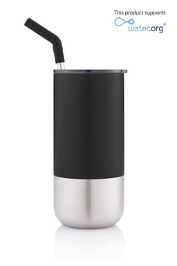 BORCULO - CHANGE Collection Insulated Tumbler with Reusable Straw Black