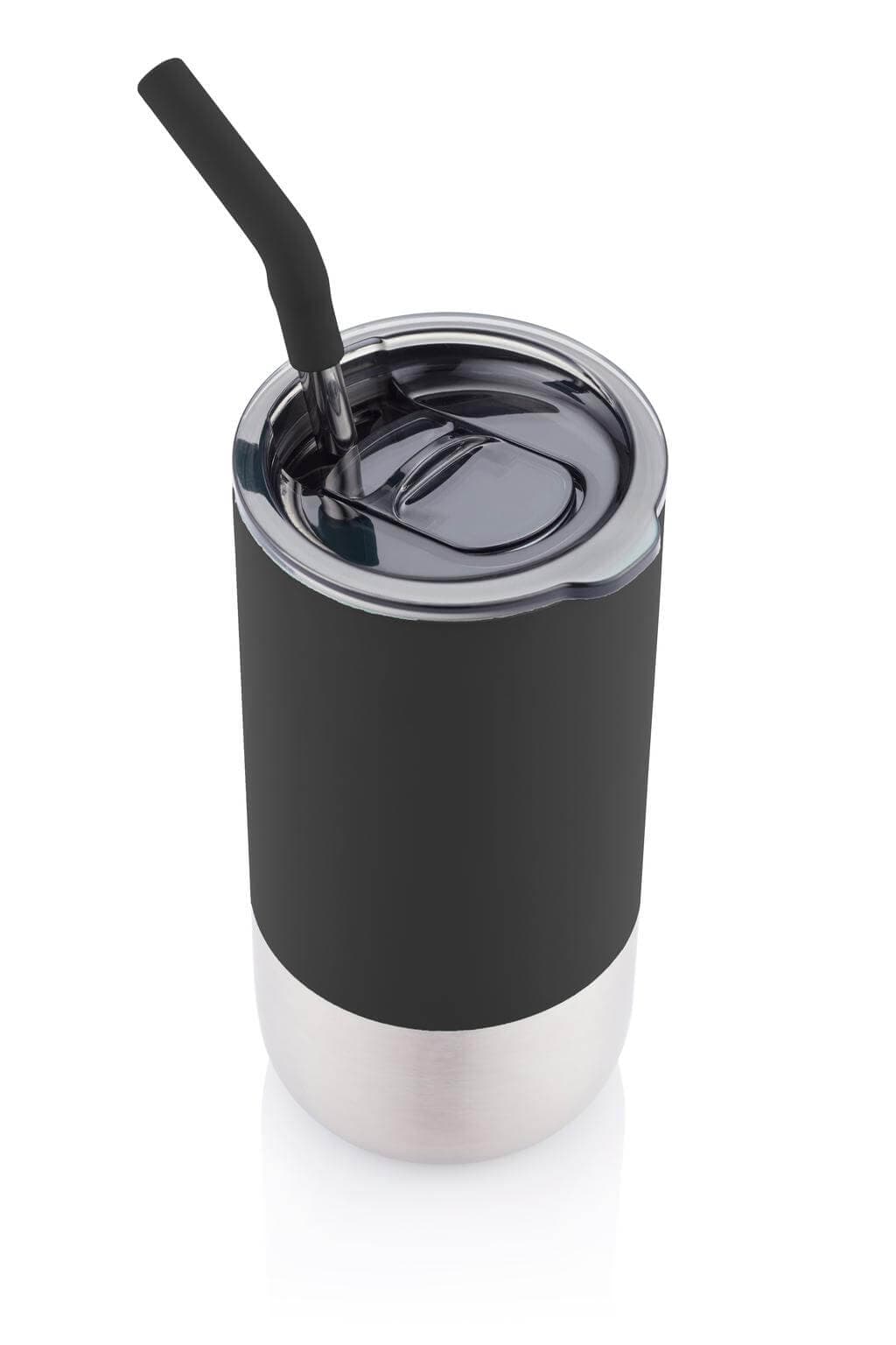 BORCULO - CHANGE Collection Insulated Tumbler with Reusable Straw - Black detail 2