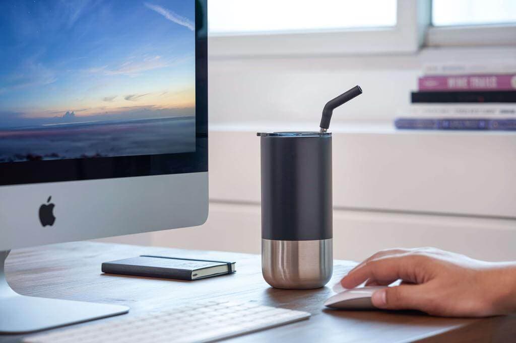 BORCULO - CHANGE Collection Insulated Tumbler with Reusable Straw - Black detail 3