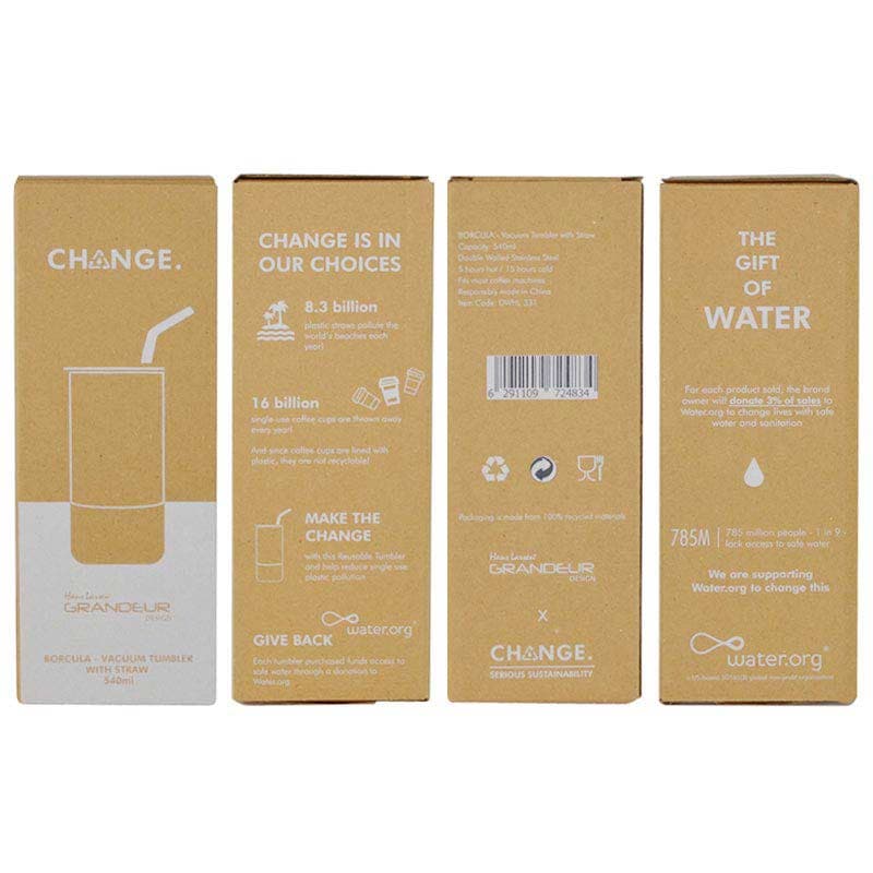 BORCULO - CHANGE Collection Insulated Tumbler with Reusable Straw - Black detail 5