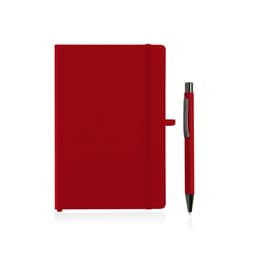 BORNA - Giftology A5 Hard Cover Notebook and Pen Set Red