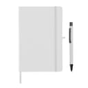 BORNA - Giftology A5 Hard Cover Notebook and Pen Set White