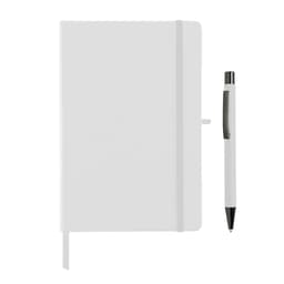 BORNA - Giftology A5 Hard Cover Notebook and Pen Set White