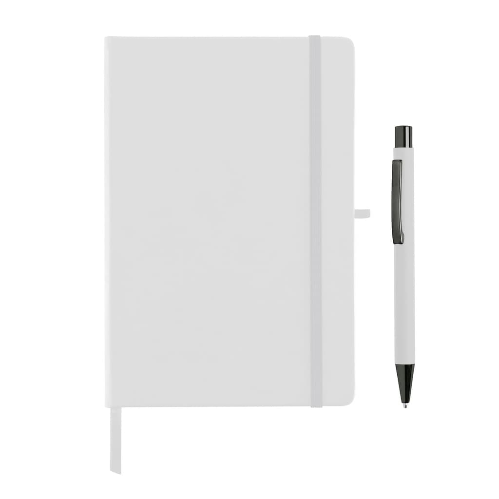 BORNA - Giftology A5 Hard Cover Notebook and Pen Set - White corporate gift