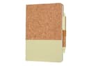 BORSA - eco-neutral A5 Cork Fabric Hard Cover Notebook and Pen Set Green