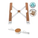 BRELA - @memorii Set of Recycled Laptop Stand and retractable cable White