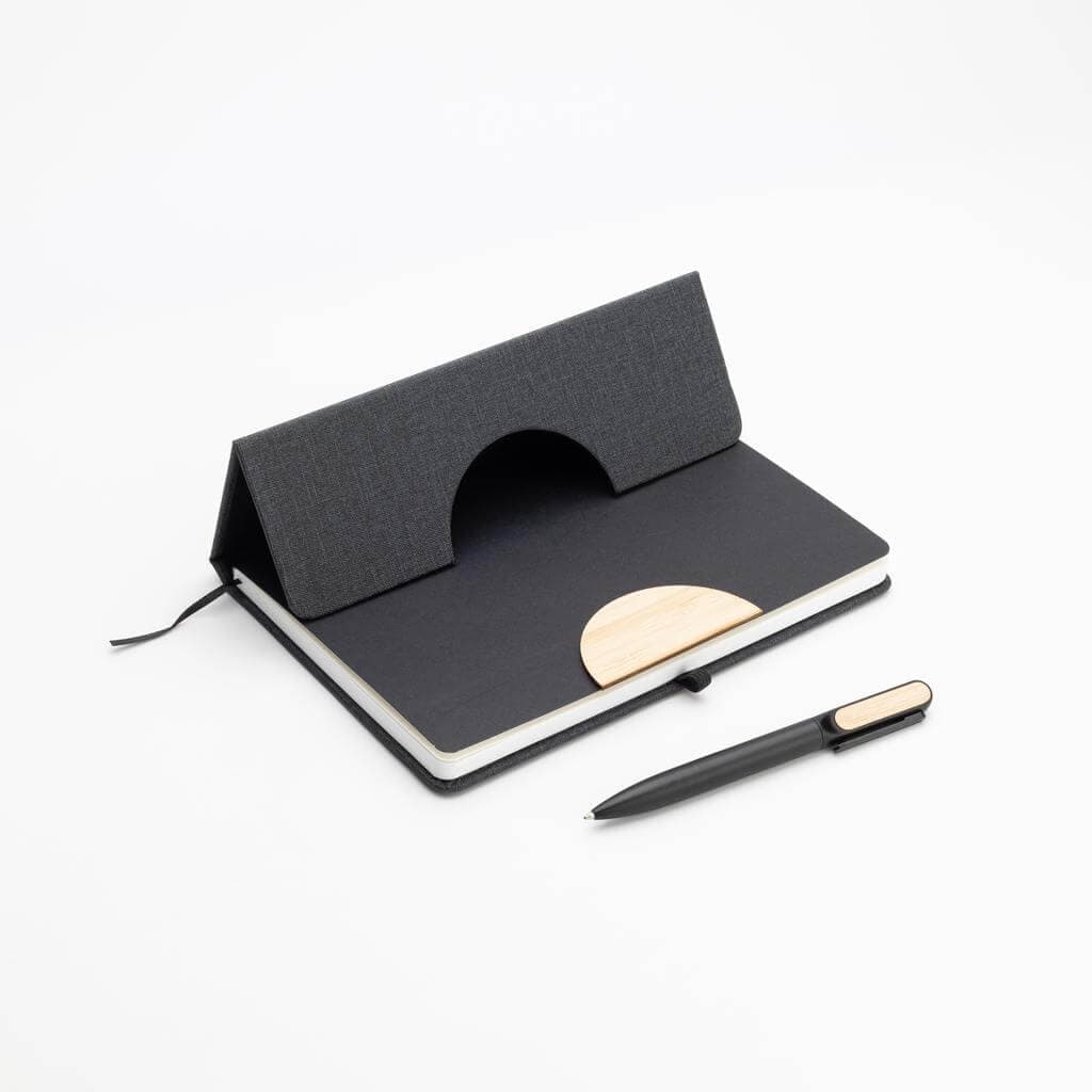 BUNDE - Set of A5 Notebook and Pen with Bamboo Element detail 5
