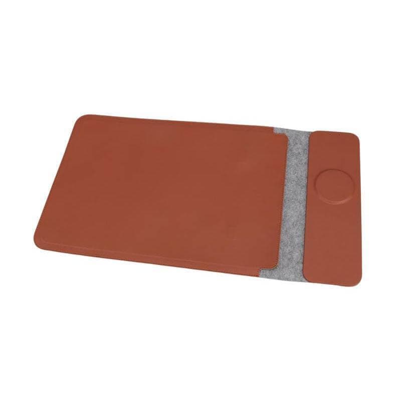 CAMDEN - Giftology 14" Felt Laptop Sleeve With 15W Magnetic Charger - Tan detail 4