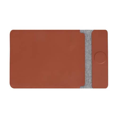 CAMDEN - Giftology 14" Felt Laptop Sleeve With 15W Magnetic Charger - Tan detail 6