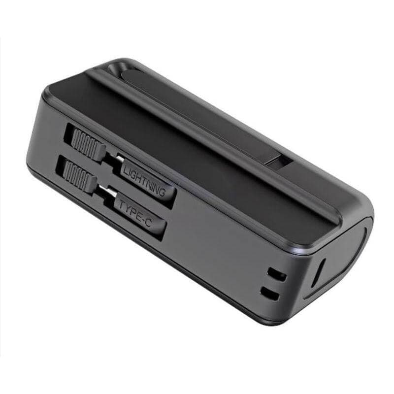 CAPSULE - @memorii® 4500mAh Mini Powerbank with Inbuilt Cable and Phone Stand detail 2