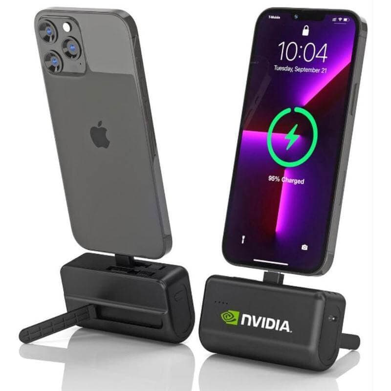 CAPSULE - @memorii® 4500mAh Mini Powerbank with Inbuilt Cable and Phone Stand detail 3