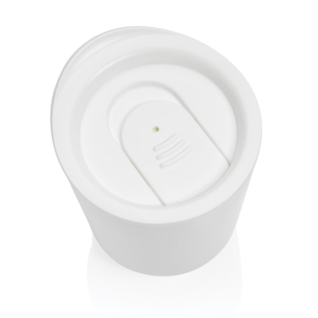 CELLE - Classic Coffee Tumbler - White (anti-microbial) detail 4