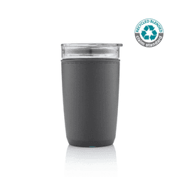 CERRA - Hans Larsen Premium Glass Tumbler with Recycled Protective Sleeve Black