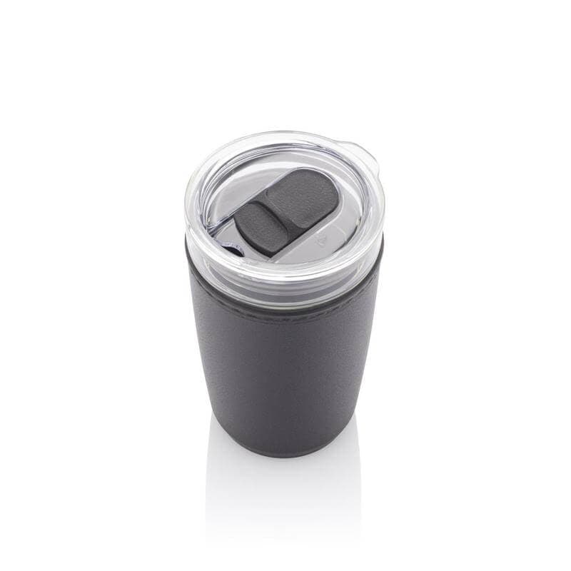 CERRA - Hans Larsen Premium Glass Tumbler with Recycled Protective Sleeve - Black detail 3