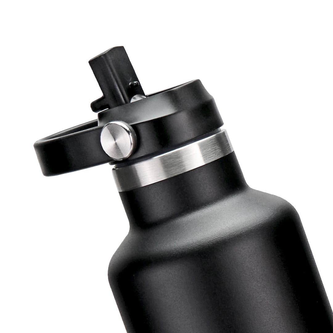 CERVO - Hans Larsen Vacuum Stainless Steel Bottle with Sports Lid - 1L - Black detail 3