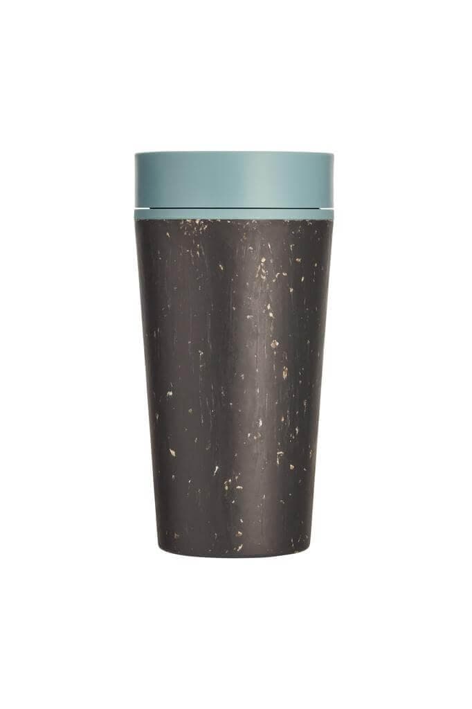 Circular Cup 12oz Black & Faraway Blue detail 2