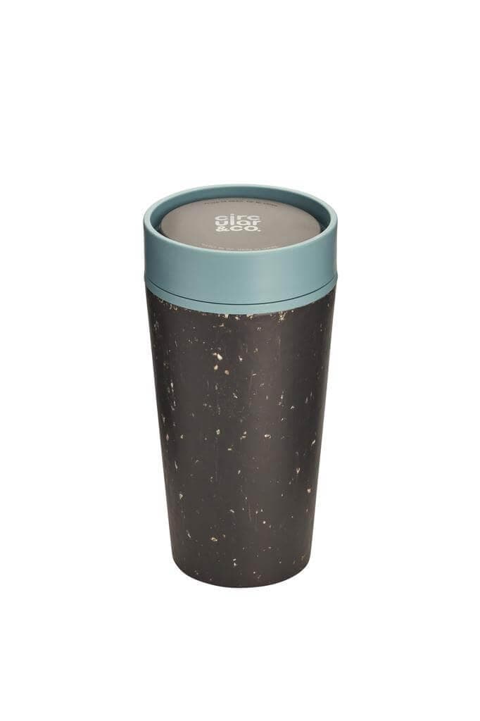 Circular Cup 12oz Black & Faraway Blue detail 3