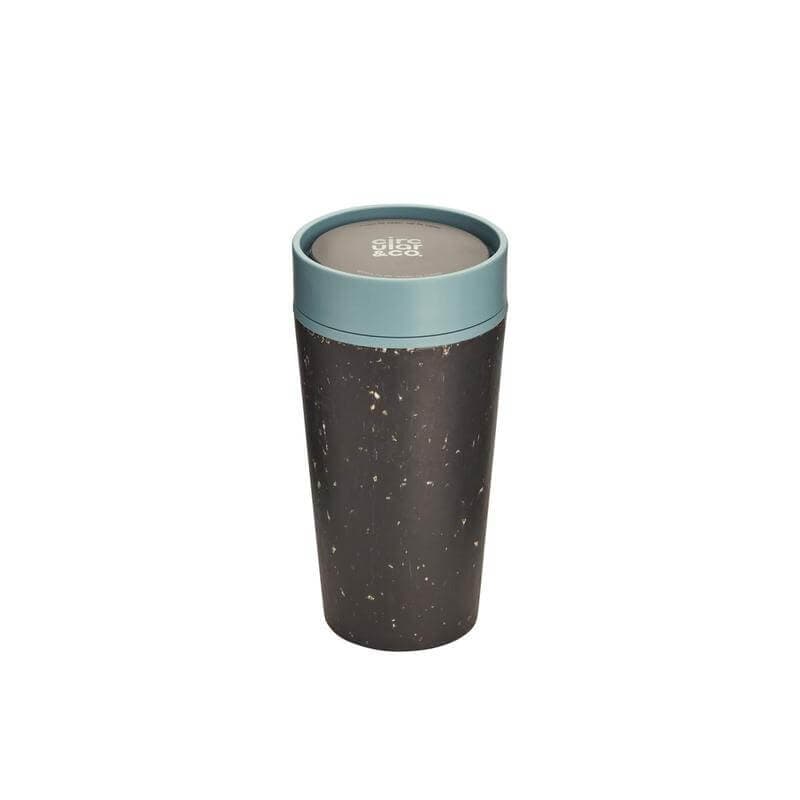 Circular Cup 12oz Black & Faraway Blue detail 4