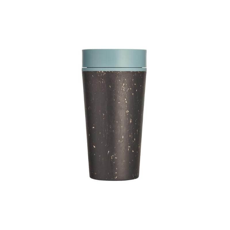 Circular Cup 12oz Black & Faraway Blue detail 5
