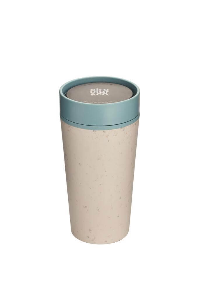 Circular Cup 12oz Cream & Faraway Blue detail 3