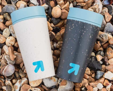 Circular Cup 12oz Cream & Faraway Blue detail 7