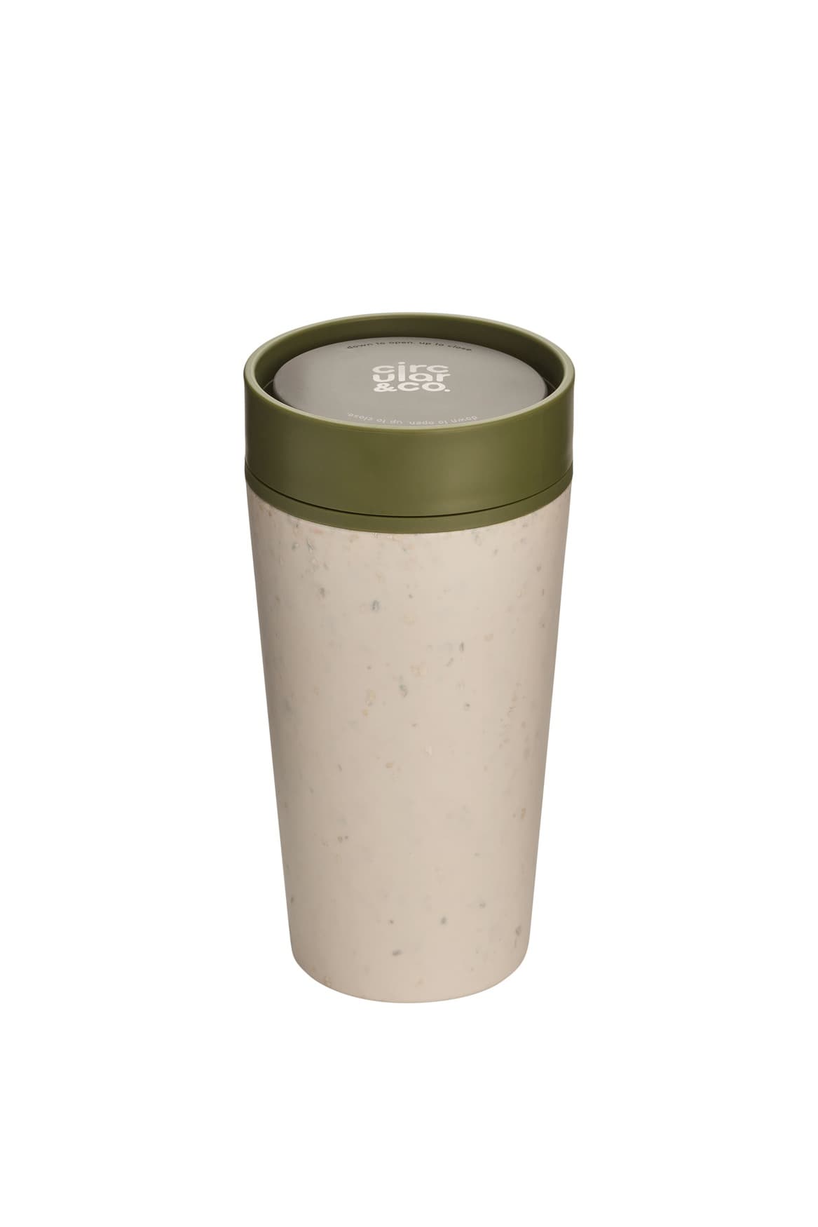 Circular Cup 12oz Cream & Honest Green detail 3