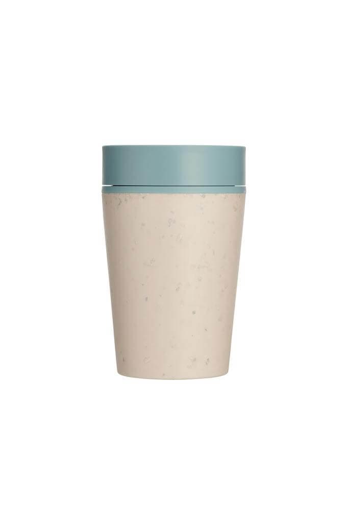 Circular Cup 8oz Cream & Faraway Blue detail 2