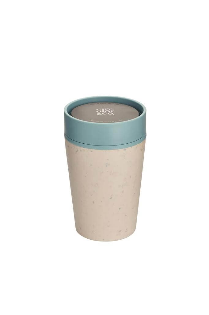 Circular Cup 8oz Cream & Faraway Blue detail 3