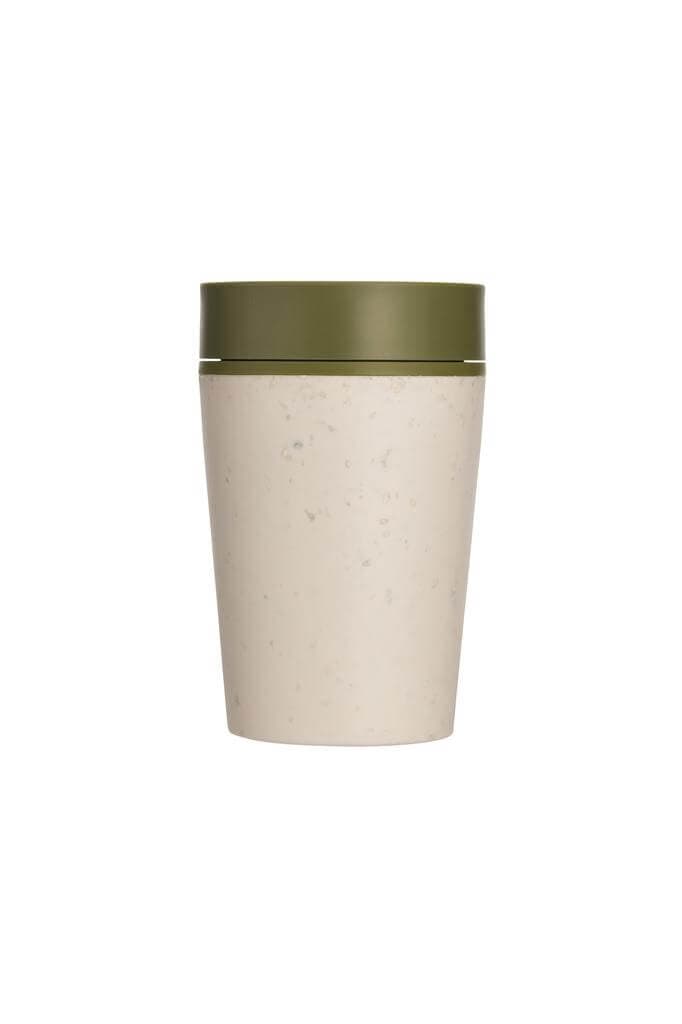 Circular Cup 8oz Cream & Honest Green detail 2