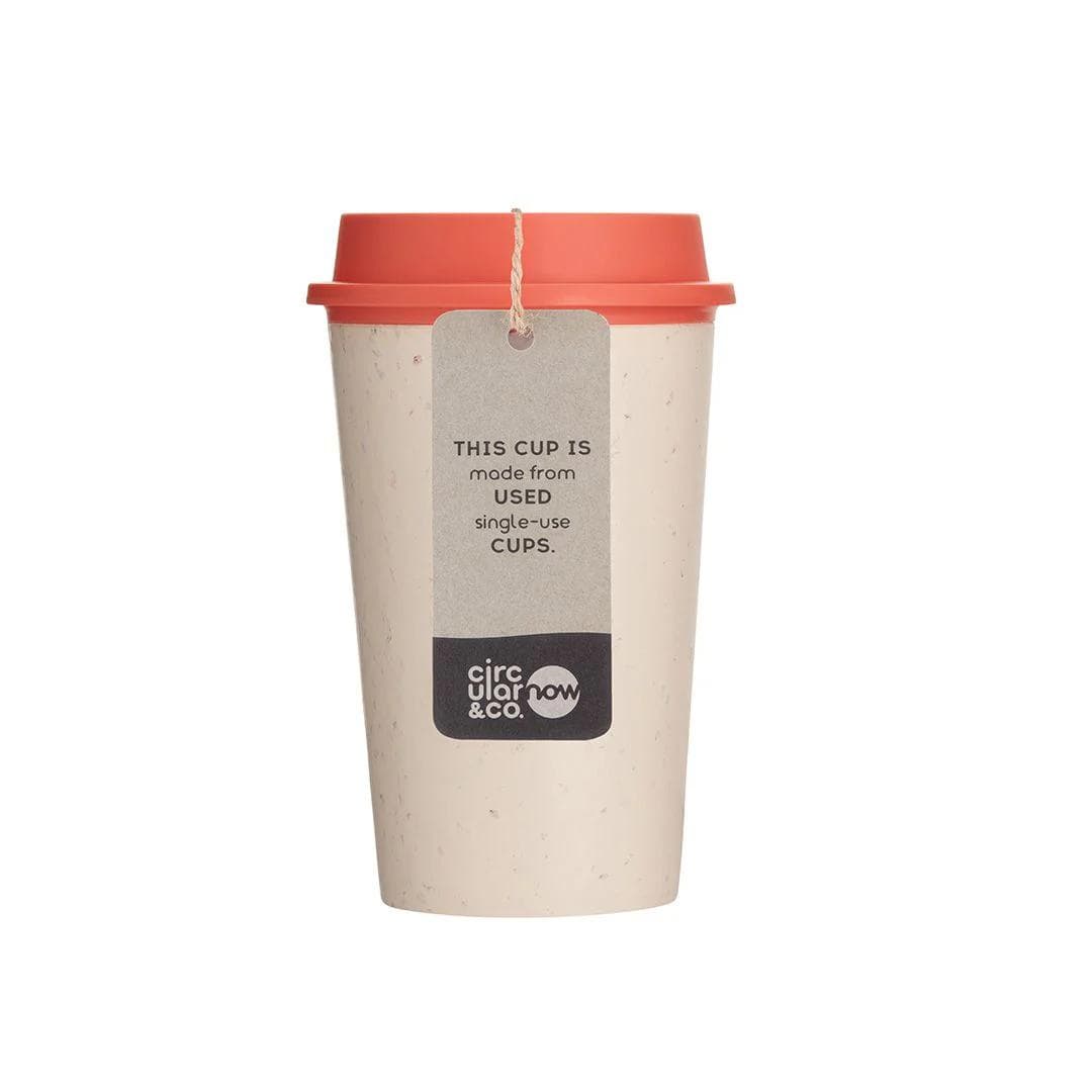 Circular NOW Cup 12oz Cream & Caught Out Coral detail 2