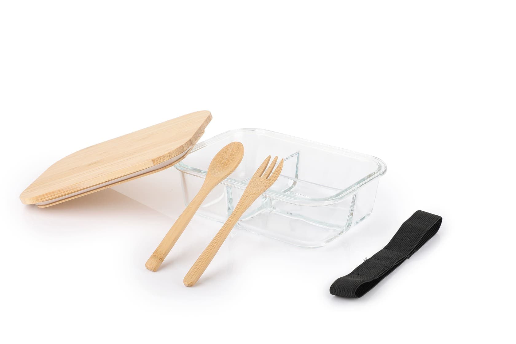 CORNETO - Hans Larsen Glass Lunch Box with Bamboo Cutlery detail 2