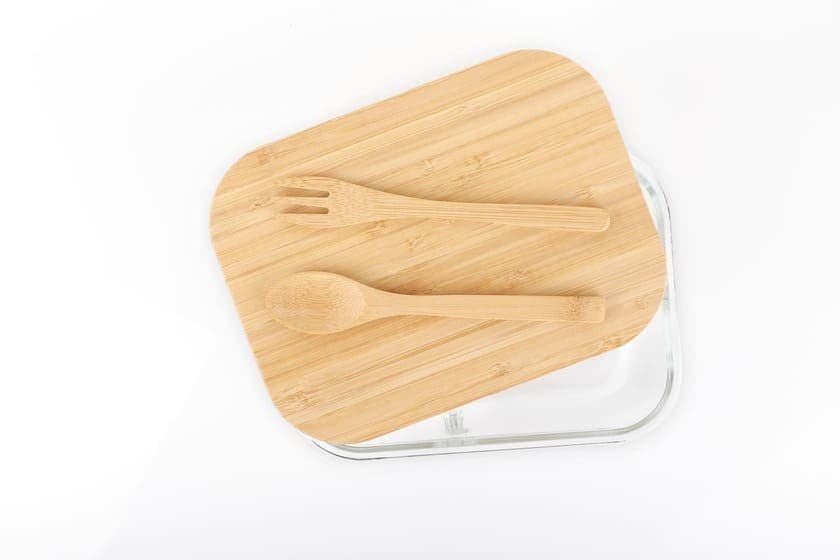 CORNETO - Hans Larsen Glass Lunch Box with Bamboo Cutlery detail 6