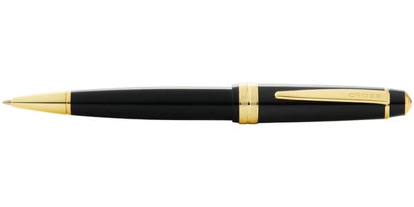 Cross Bailey Light™ Polished Black Resin and Gold Tone Ballpoint Pen (Blue Ink) detail 2