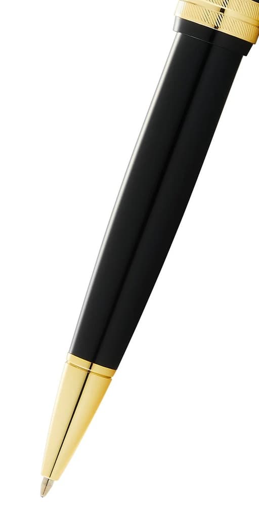 Cross Bailey Light™ Polished Black Resin and Gold Tone Ballpoint Pen (Blue Ink) detail 4