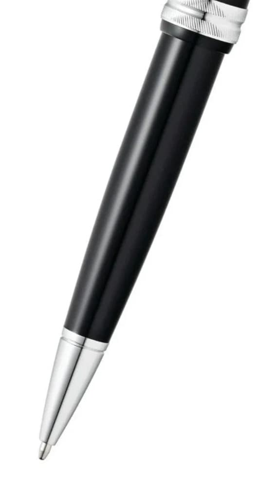 Cross Bailey Light™ Polished Black Resin with Polished Chrome Appointments Ballpoint Pen (Blue Ink) detail 4