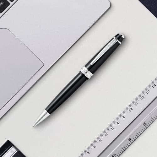Cross Bailey Light™ Polished Black Resin with Polished Chrome Appointments Ballpoint Pen (Blue Ink) detail 7