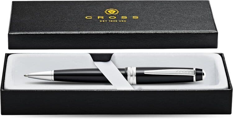 Cross Bailey Light™ Polished Black Resin with Polished Chrome Appointments Ballpoint Pen detail 5