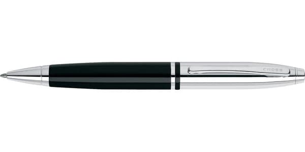 Cross Calais™ Chrome/Black Lacquer with Polished Chrome Appointments Ballpoint Pen detail 3