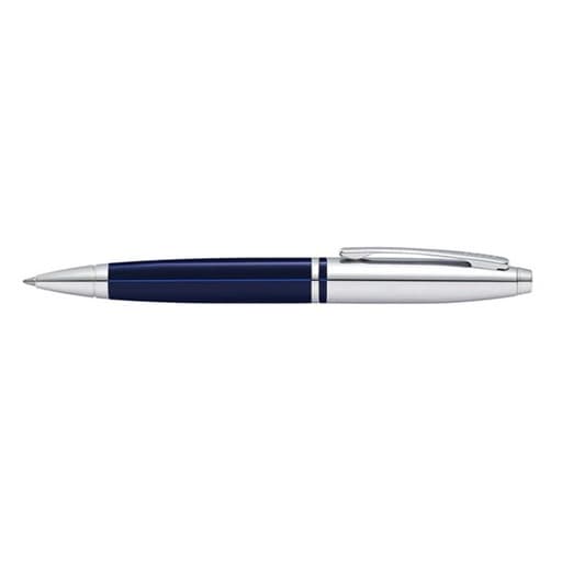 Cross Calais™ Chrome/Blue Lacquer Ballpoint Pen with Classic Midnight Blue Journal Gift Set detail 5