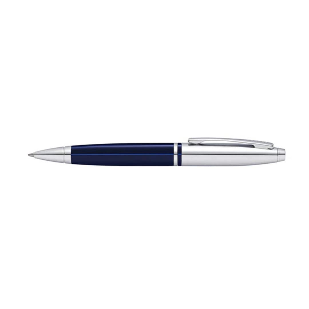 Cross Calais™ Chrome/Blue Lacquer with Polished Chrome Appointments Ballpoint Pen (Blue Ink) detail 4