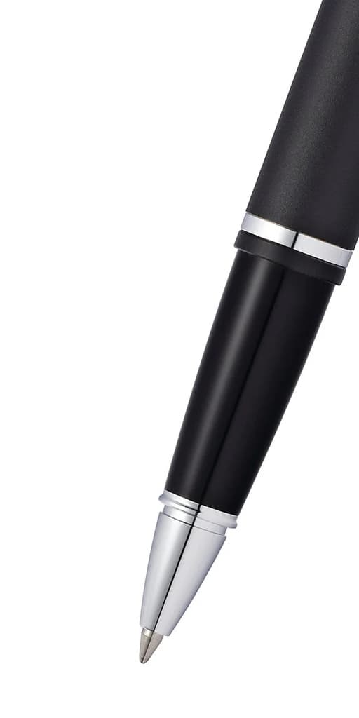 Cross Calais™ Matte Black with Polished Chrome Appointments Selectip Rollerball Pen (Blue Ink) detail 3