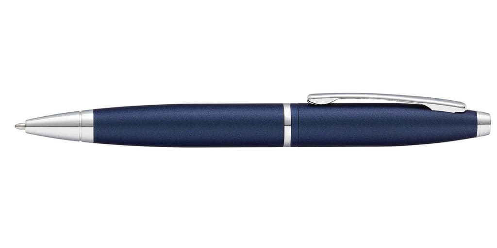 Cross Calais™ Matte Metallic Blue with Polished Chrome Appointments Ballpoint Pen (Blue Ink) detail 2