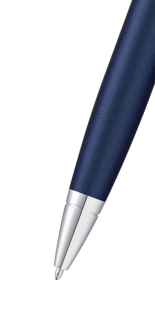 Cross Calais™ Matte Metallic Blue with Polished Chrome Appointments Ballpoint Pen (Blue Ink) detail 3