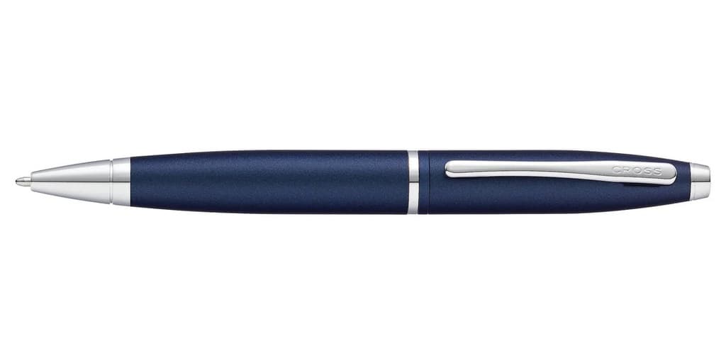 Cross Calais™ Matte Metallic Blue with Polished Chrome Appointments Ballpoint Pen (Blue Ink) detail 6