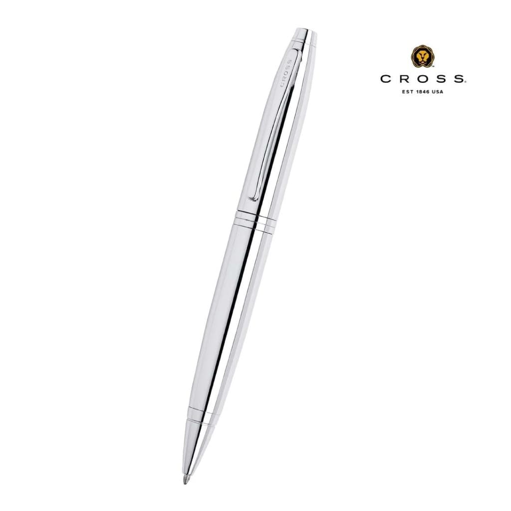 Cross Calais™ Polished Chrome with Polished Chrome Appointments Ballpoint Pen (Blue Ink)