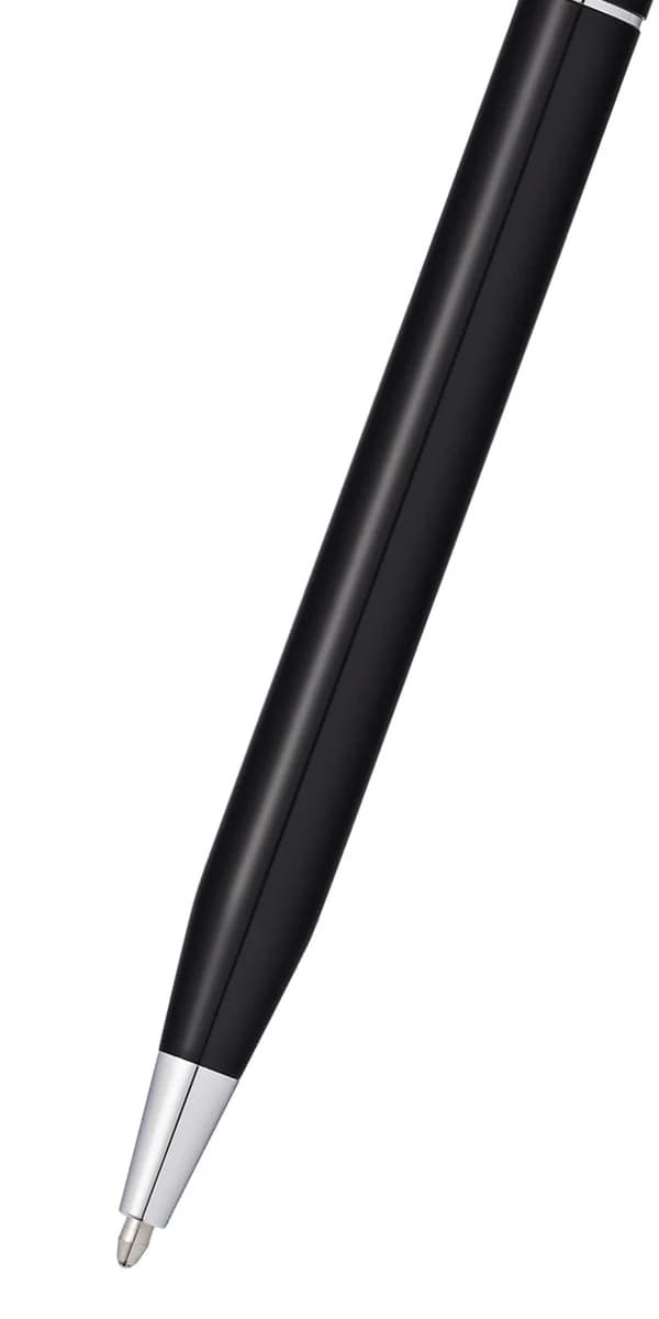 Cross Classic Century® Black Lacquer with Polished Chrome Appointments Ballpoint Pen detail 2