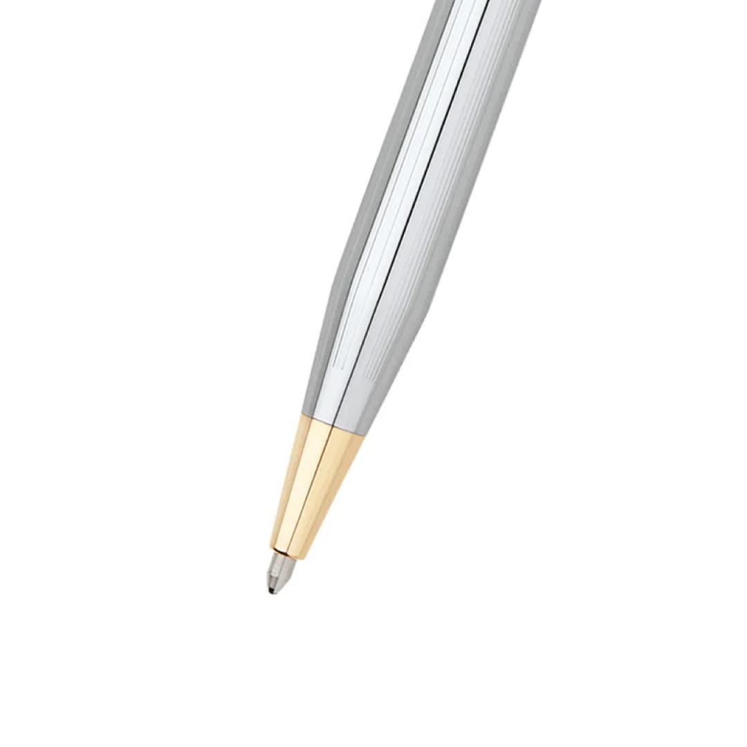 Cross Classic Century® Medalist® Chrome with 23KT Gold Plated Appointments Ballpoint Pen (Blue Ink) detail 3