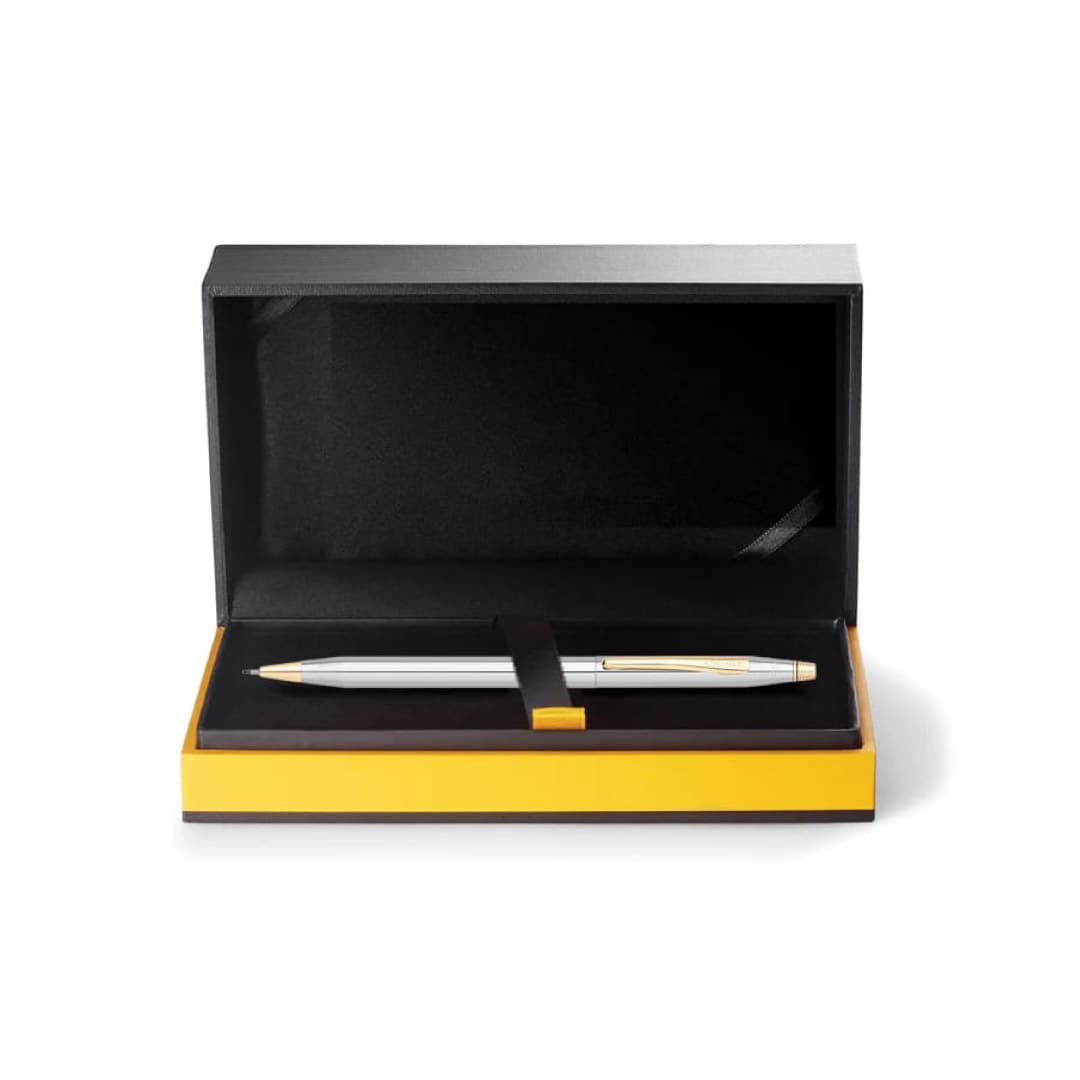 Cross Classic Century® Medalist® Chrome with 23KT Gold Plated Appointments Ballpoint Pen (Blue Ink) detail 5