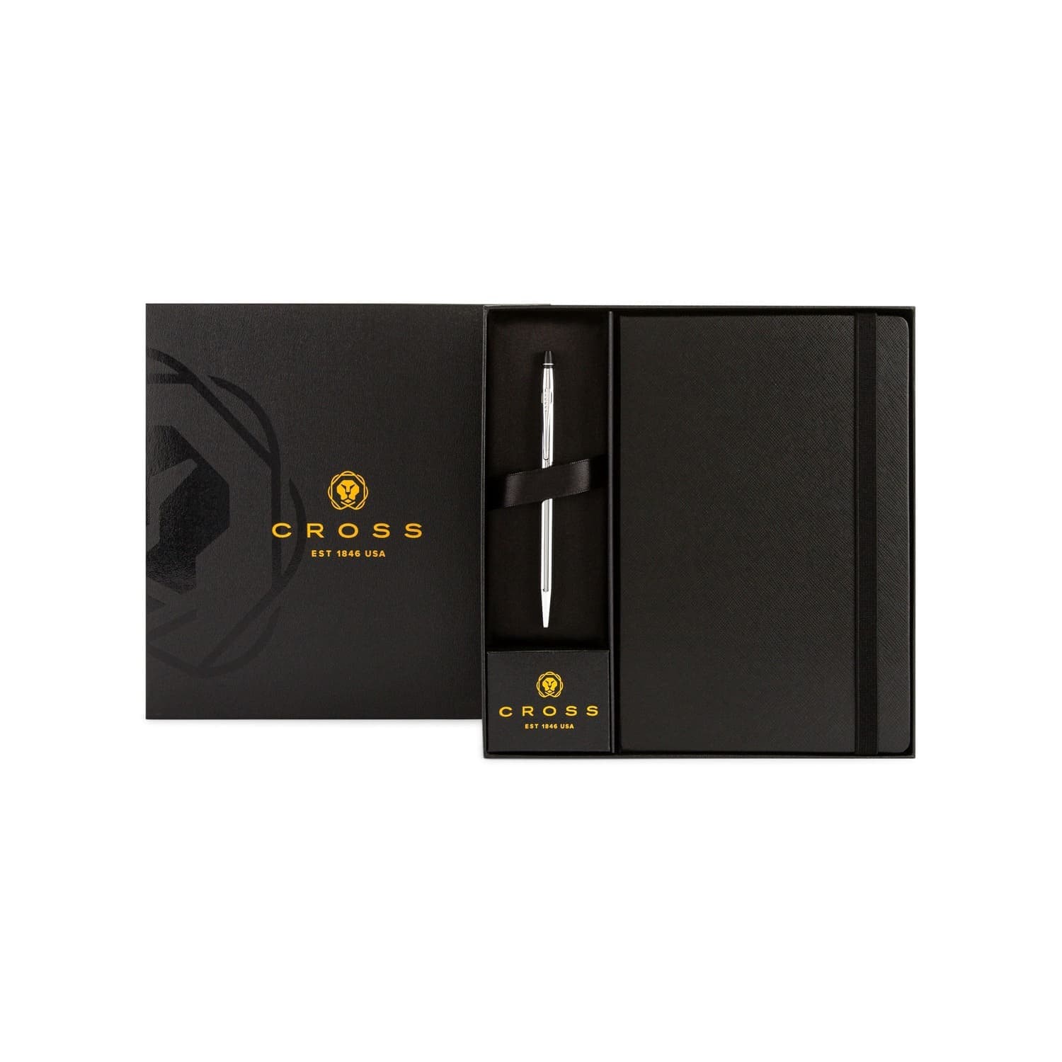 Cross Click™ Chrome Ballpoint Pen & A5 Hardcover Notebook Gift Set - Black detail 6